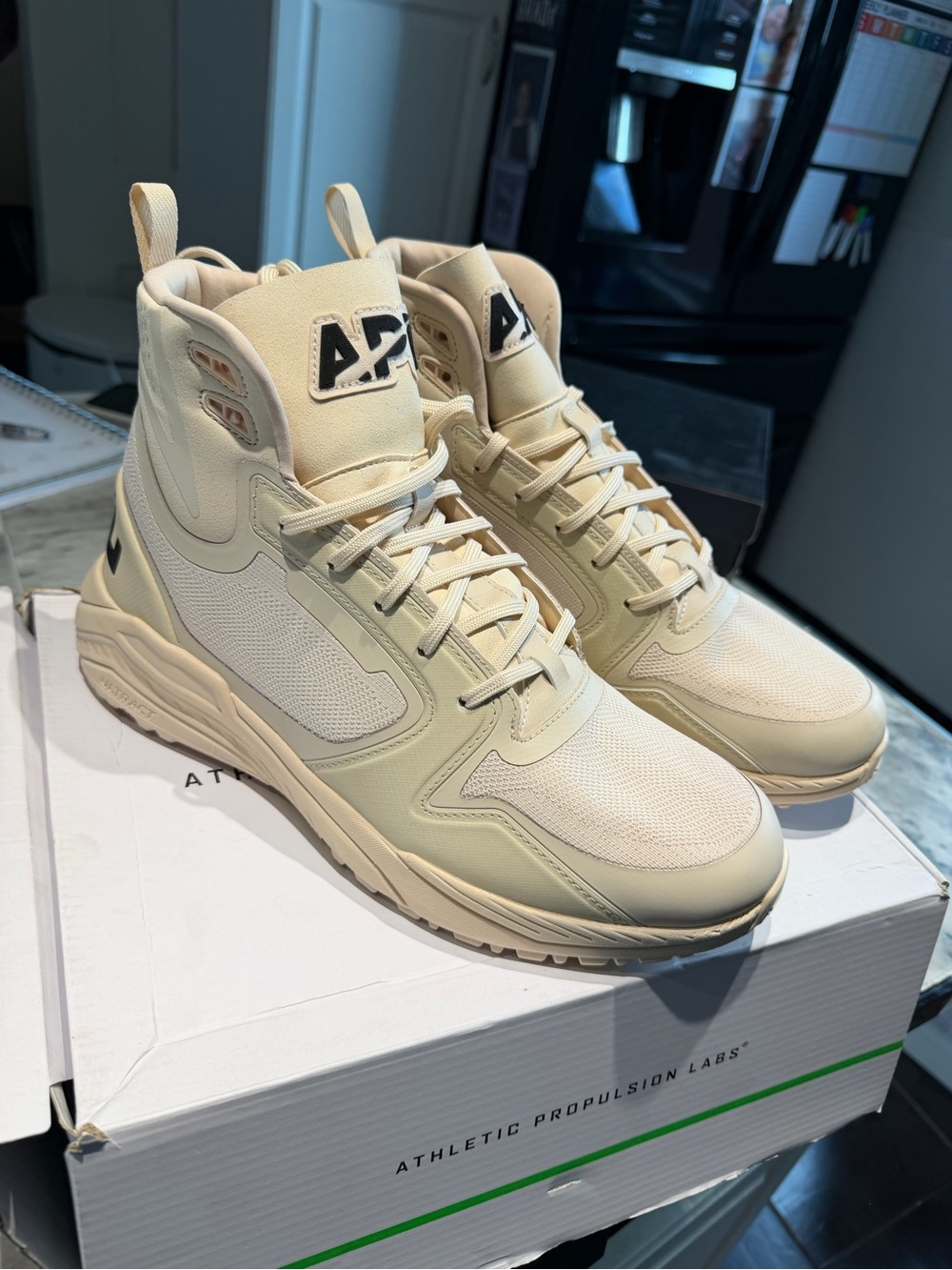 APL Men’s High-Top Athletic Sneakers in Cream